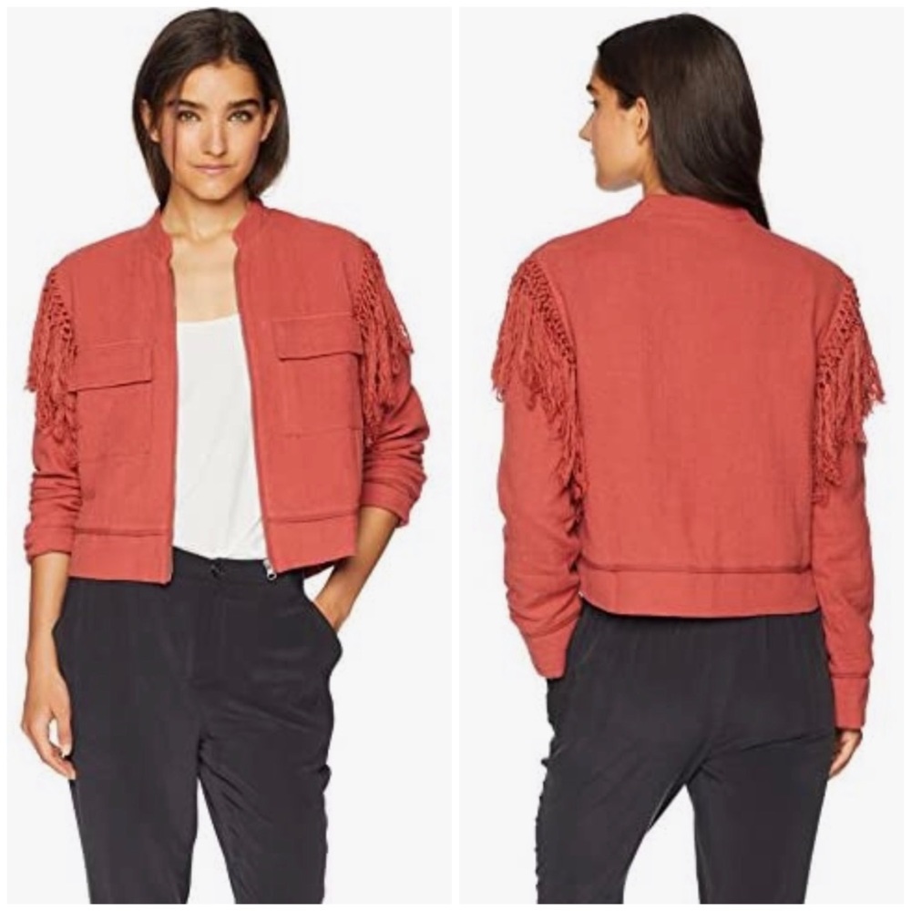 Jack Women's North West Slub Gauze Jacket with Fringe Sz XS